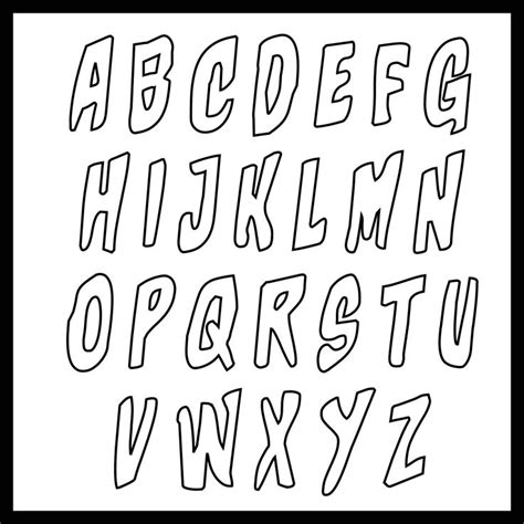 The Upper And Lowercase Letters Are Outlined In Black On A White