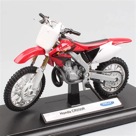 118 Scale Welly Honda Cr250r 250 Motocross Bike Riding Enduro Dirt