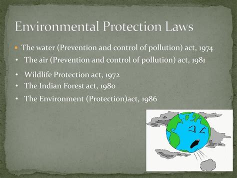 Ppt Environmental Protection Laws Powerpoint Presentation Free