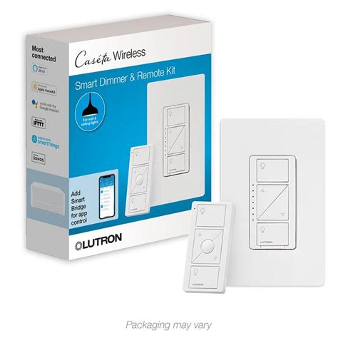 Lutron Caseta Smart Dimmer Switch And Remote Kit For Wall And Ceiling