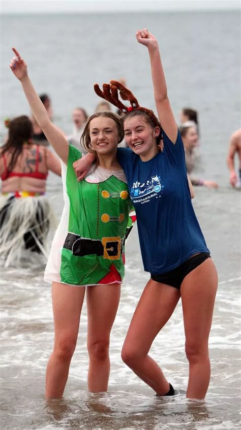 new year s day dip at whitley bay chronicle live
