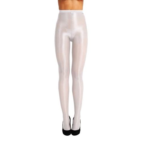 Womens High Waist Oil Shine Glossy Shape Body Pantyhose Silk Stocking Tights Ebay