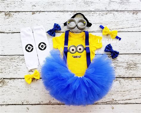 Minions Girls Costume Minions Halloween Girls Outfit Despicable Me