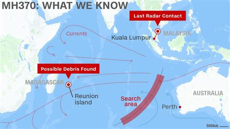 Air routes and possible diversion airfields (runway over 5000 ft) are also depicted. Where is MH370? - CNN