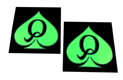 buy 45 x qos brand glow in the dark neon queen of spades temporary tattoos hotwife bbc