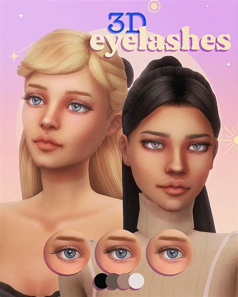 3d Eyelashes ｡part 1 Miiko On Patreon Sims Sims 4 Sims 4 Body Mods