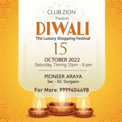 Diwali The Luxury Shopping Festival Exhibition 2022 Club Zion Tickets