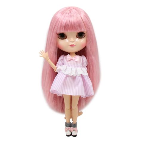 Icy Doll With Small Breast Azone Body Pink Hair With Bangs Natural Skin 30cm Bl6022 30cm 16 In
