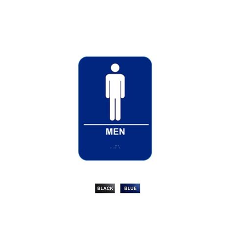 Cal Royal M68 Men With Braille Pictogram Text 6 X 8 Sign