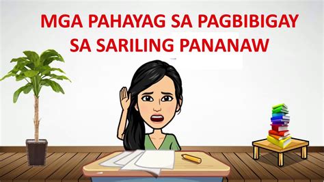 Mga Pahayag Sa Pagbibigay Ng Sariling Pananaw Grade 10 Filipino Youtube