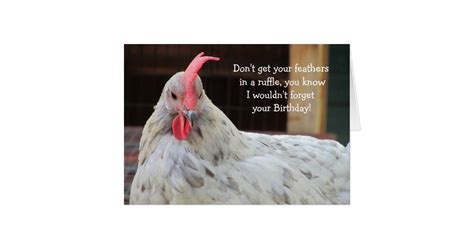 Funny Rooster Birthday Card Zazzle