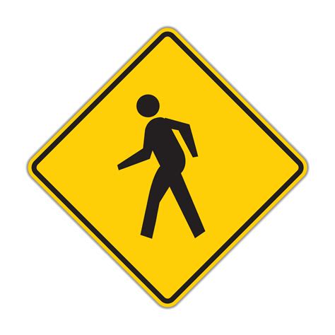 W11 2 Pedestrian Crossing Hall Signs