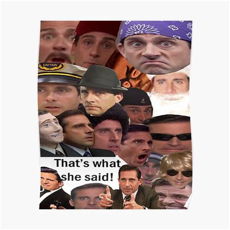 Many Faces Of Michael Scott Poster For Sale By Wickedrug Redbubble