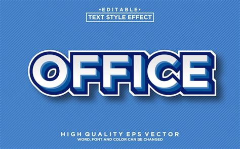 Premium Vector Office Editable Text Effect
