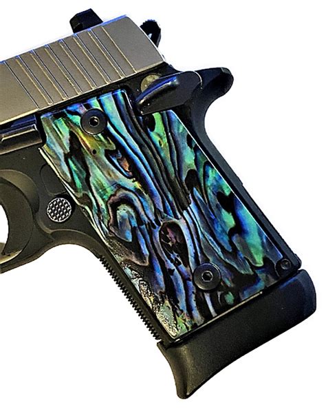 Sig Sauer P938 Custom Uv Printed Hd Picture Of Imop Abalone Grips