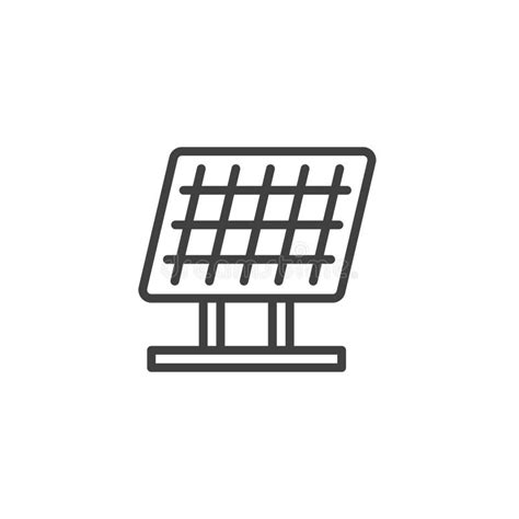 Solar Panel Line Icon Stock Illustration Illustration Of Battery
