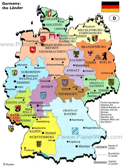 Map location, cities, capital, total area, full size map. germany-the-lander-map | Germanna Foundation