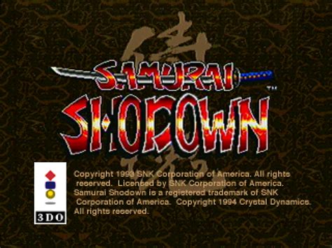 Samurai shodown v special / サムライスピリッツ零 . Samurai Shodown (1994)(Crystal Dynamics)(US)!60020 R1J ISO
