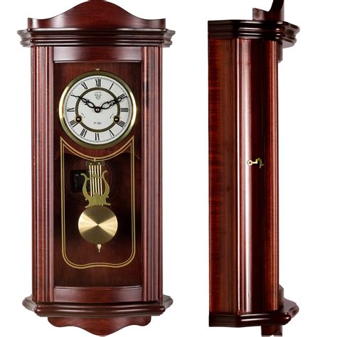 Horloge De Pendule Horloge Murale Regulator Antique Mécanique Acajou