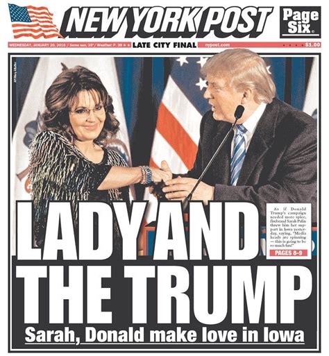 New York Tabloids Mock Sarah Palins Donald Trump Endorsement