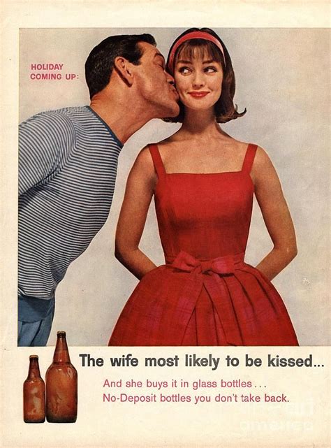 1950s Usa Kissing Sexism By The Advertising Archives Advertising