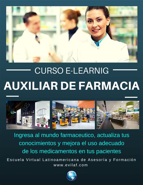 curso auxiliar de farmacia a distancia evilaf escuela virtual latinoamericana de asesoría y