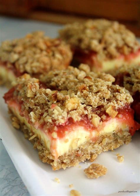 Jo And Sue Rhubarb Cheesecake Squares