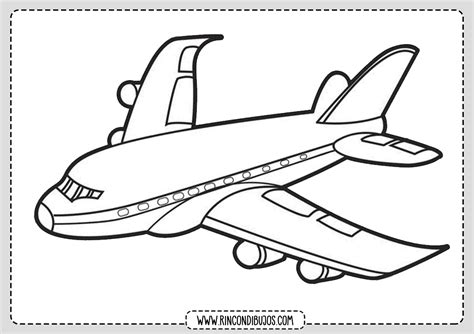 Dibujo De Avion Comercial Pintar Rincon Dibujos