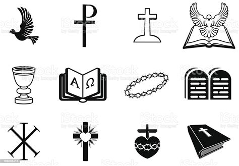 Christian Religious Signs And Symbols Stock Illustration