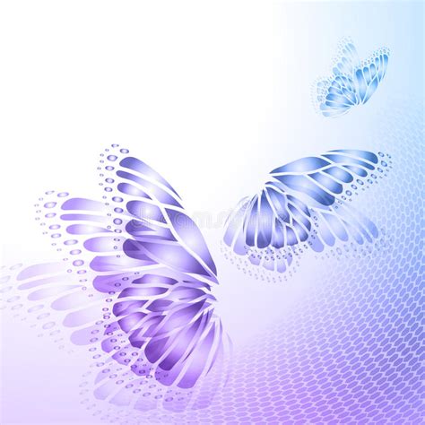 Abstract Blue Background With Butterfly Stock Vector