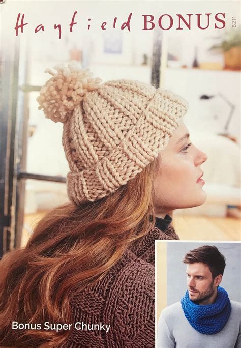 Super Chunky Modern Bobble Hat And Cowl Knitting Pattern Etsy Uk Cowl