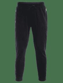 [55% OFF] 2019 Zip Pockets Mens Joggers Sweatpants In BLACK 3XL | ZAFUL png image