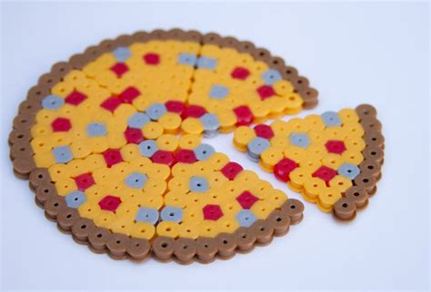 Pizza Perler Beads By Laura R Perler Gallery Perler Beads