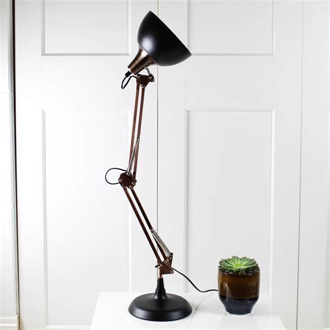Copper And Black Angled Desk Lamp By Marquis And Dawe