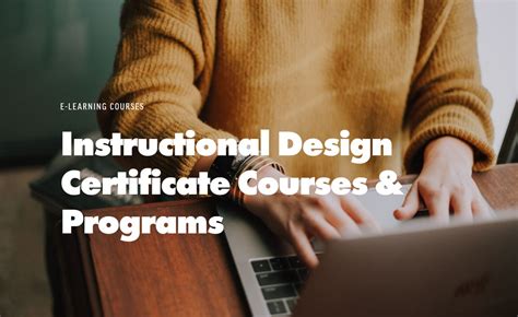 Best Instructional Design Certificate Courses And Programs —