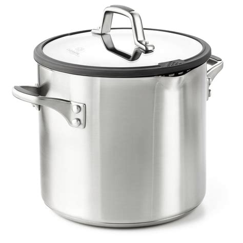 Simply Calphalon Easy System Stainless Steel Covered 8 Quart Stock Pot