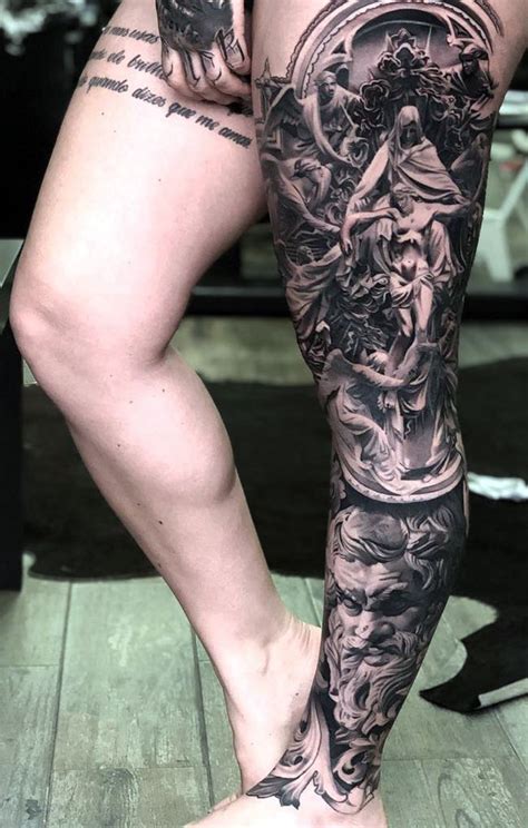 Jaw Dropping Leg Sleeve Tattoos That Will Make You Want One Bored Panda