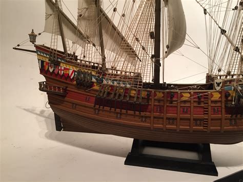 1607 Spanish Galleon Model Sail Ship 1100 Scale Built From Imai Kit Of