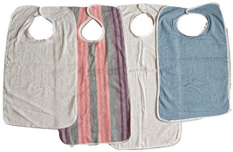 6 Pack Adult Bibs For Eating Machine Washable Reusable Clothing