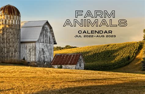 2022 2023 Monthly Farm Animal Calendar Graphic By Bella · Creative Fabrica