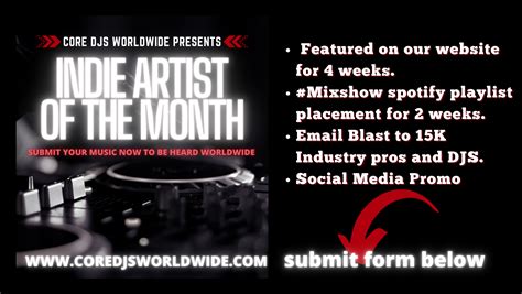 Core Djs Worldwide Indie Artists Of The Month