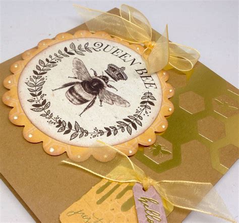 Card Created Using Queen Bee Collection And Honey Dipped Gold Luxury