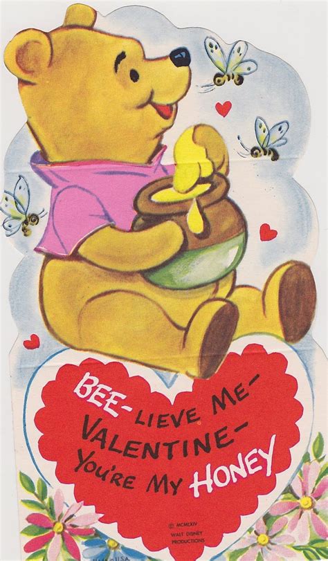 9 Vintage Disney Valentines Day Cards Disney Valentines Vintage