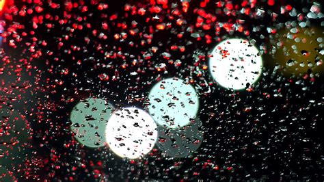Download Wallpaper 3840x2160 Drops Wet Bokeh Surface Lights Glass
