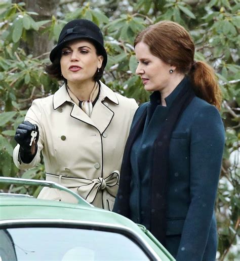 Rebecca Mader And Lana Parrilla On The Set Of Once Upon A Time 20
