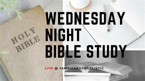 Wednesday Bible Study Rebroadcast 4 1 23 Jamaica Evangelistic Youtube