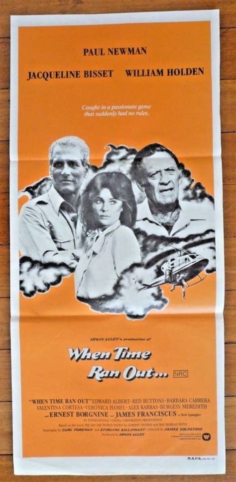 When Time Ran Out Original 1980 Australian Daybill Movie Poster Paul Newman