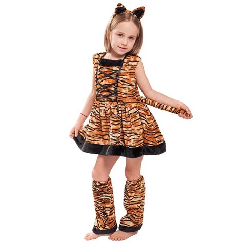 Tiger Girl Child Animal Halloween Costume In Girls Costumes From