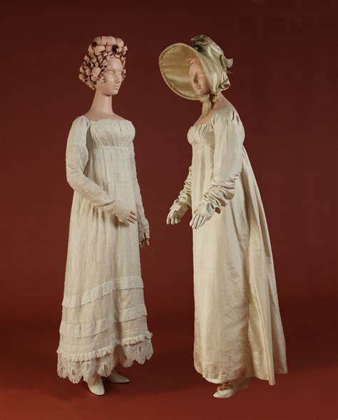 Sprigged Muslin Gowns Ca 1802 1807 Fashion Regency Fashion Vintage Gowns