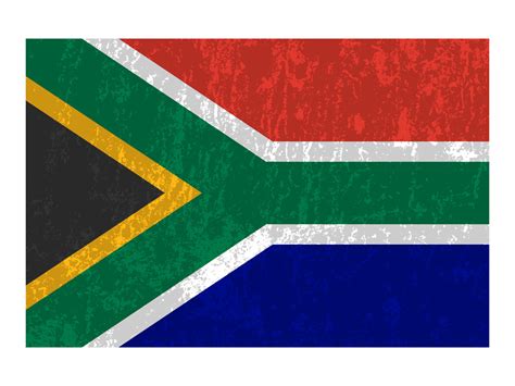 South Africa Flag Official Colors And Proportion Vector Illustration